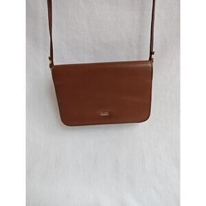 Buxton Buxhyde Women's Small Shoulder Brown & Gold Purse Cognac Detachable Strap